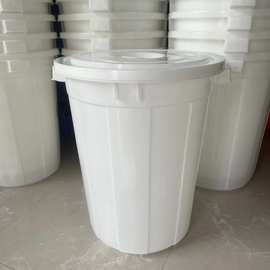 生产酿酒桶白色白桶圆形200升加厚塑料桶带盖塑胶桶储水桶食品级