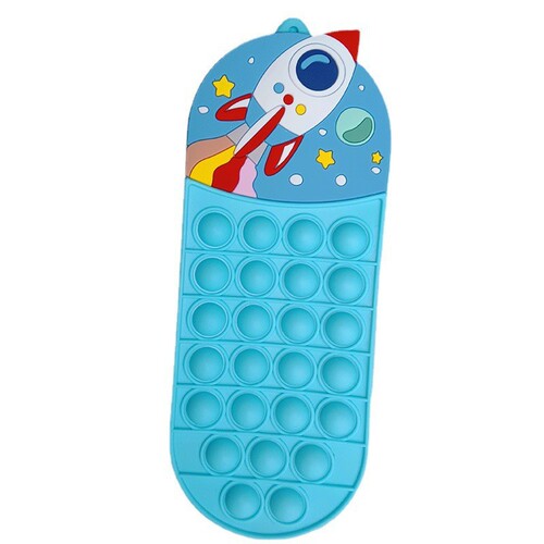 New cartoon student high-quality appearance stationery pencil case 3D stress-relief multi-functional large capacity soft silicone pen bag wholesale