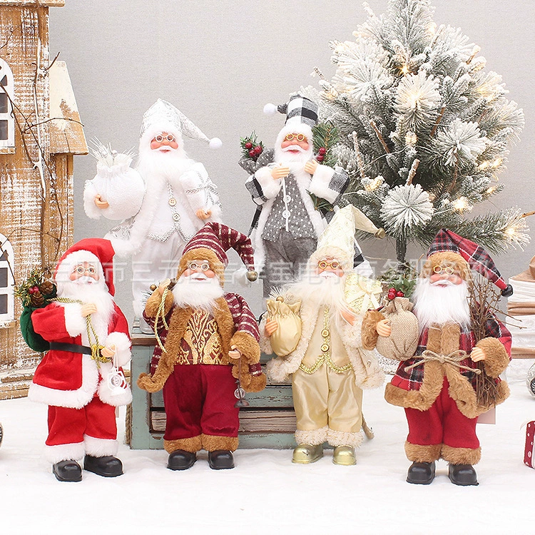 2023 трансграничные новые Санта-куклы окна декоративные принадлежности Санта-Клаус 30 см стоя