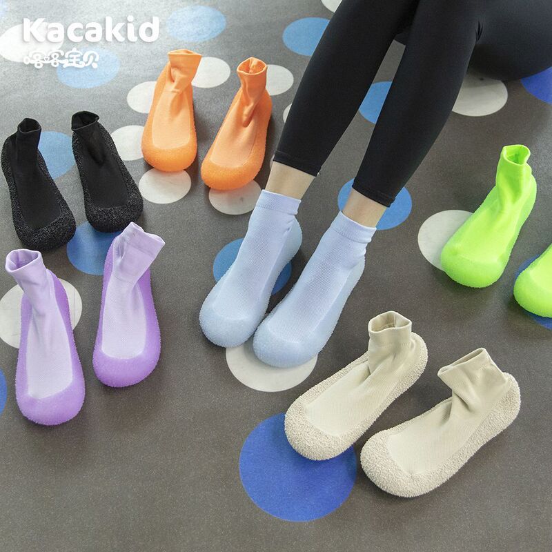 Soft-Soled Shoes for Women, Super-Soft Sports Socks, Parent-Child Yoga Shoes and Socks, Indoor Fitness Shoes for Men and Women, Soft-Soled Non-Slip Shoes