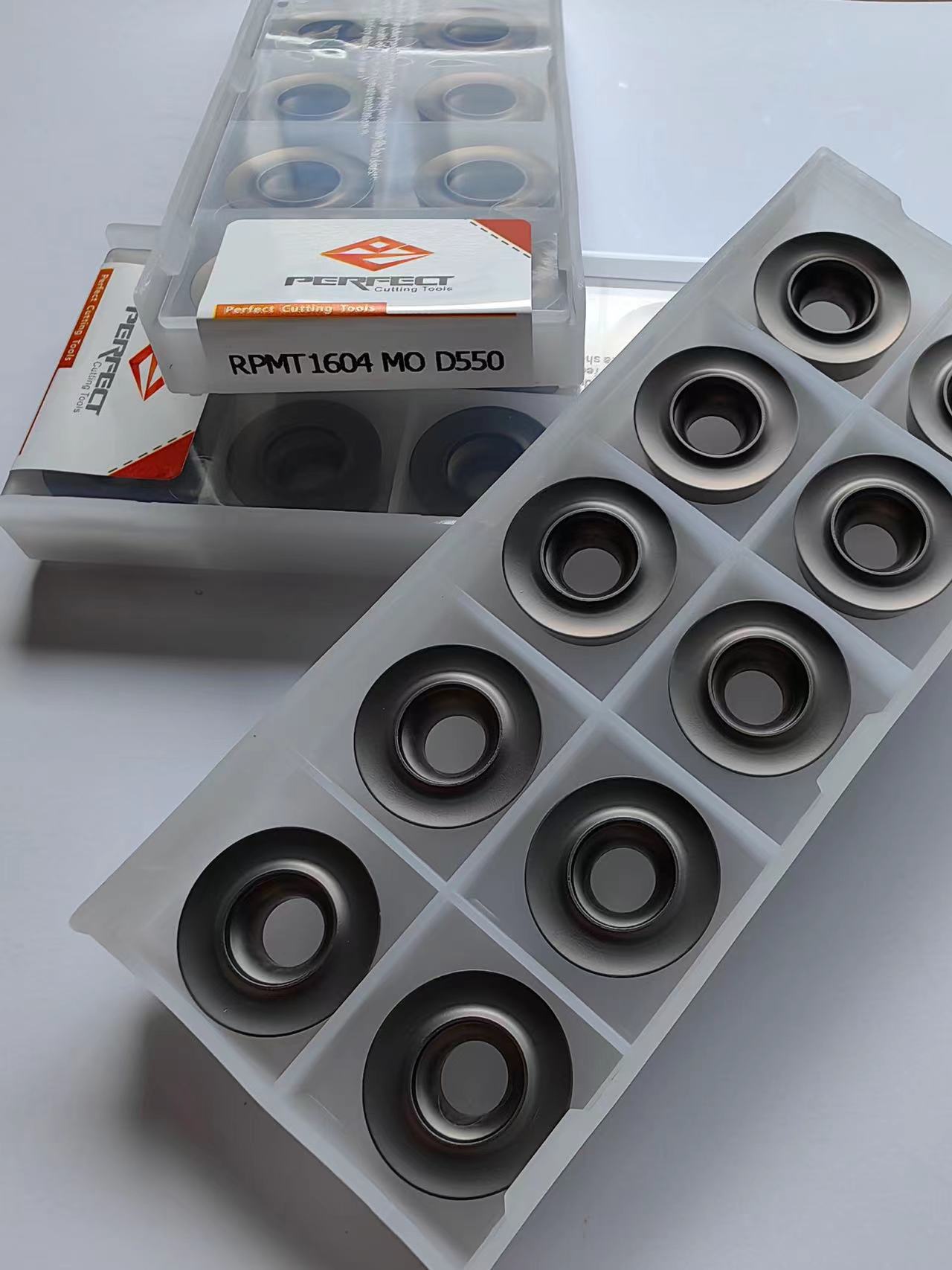 普菲特金属陶瓷R8数控球头圆铣车刀片RPMT1604 MO D550精高光洁度