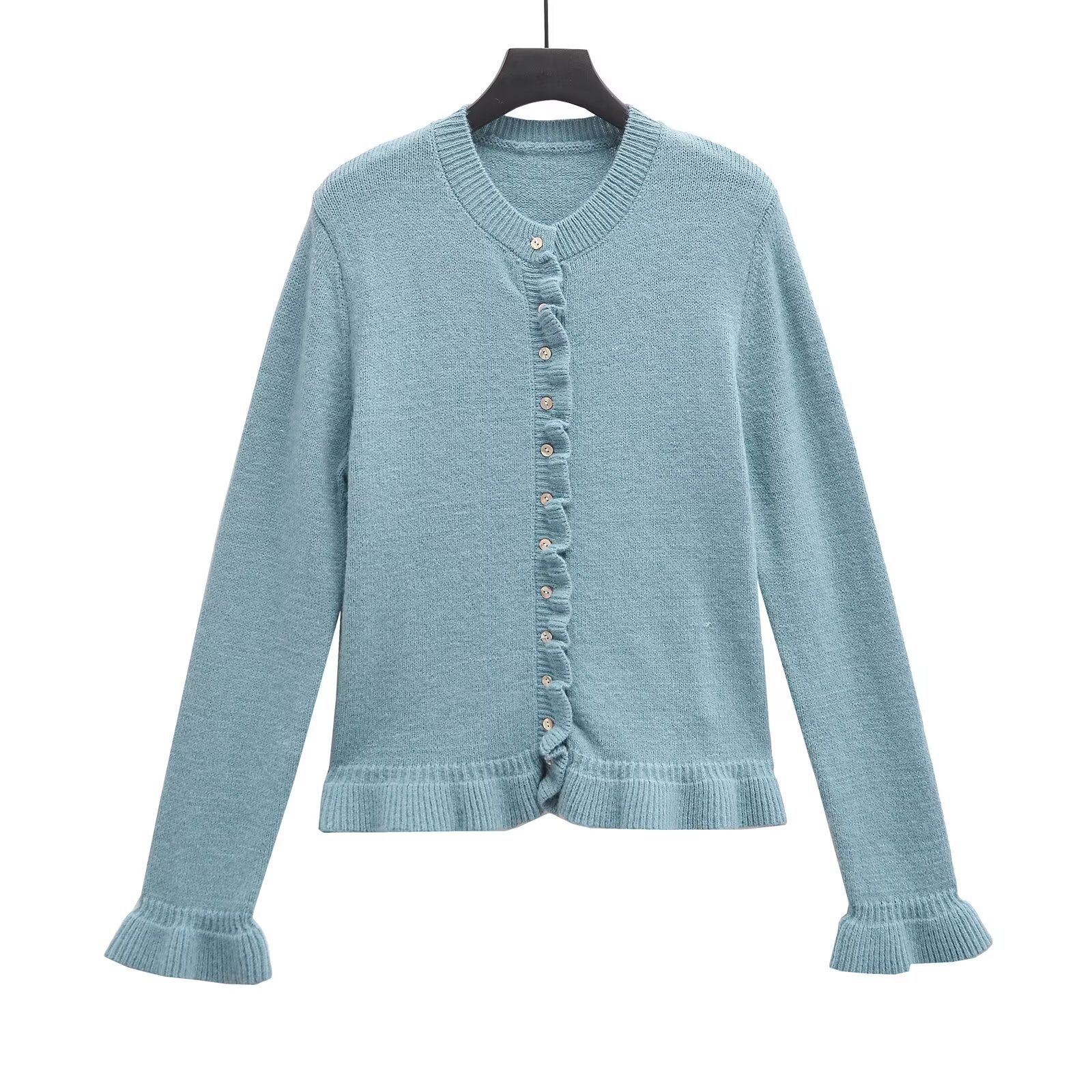 2024 Winter New Product Women's Personalized Stacked Decorative Knitted Cardigan Sweater w027 9608_voghion.com