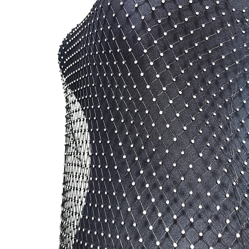 탄성 스트레치 FISHNET 그물 드릴 8  36-37 행 드릴 라인 석 와이어 드릴 머리 스카프 모자 옵션 절단 액세서리