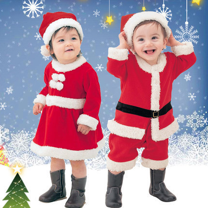 Christmas costumes for boys and girls, Christmas costumes, children's red Halloween costumes, new European and American wholesale