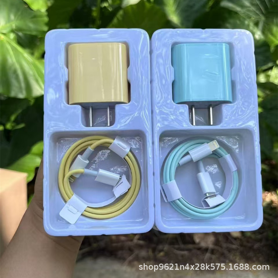 Nuevo color macaron 20W PD caja de carga rápida cable de datos tipo c para cargador de Apple en stock