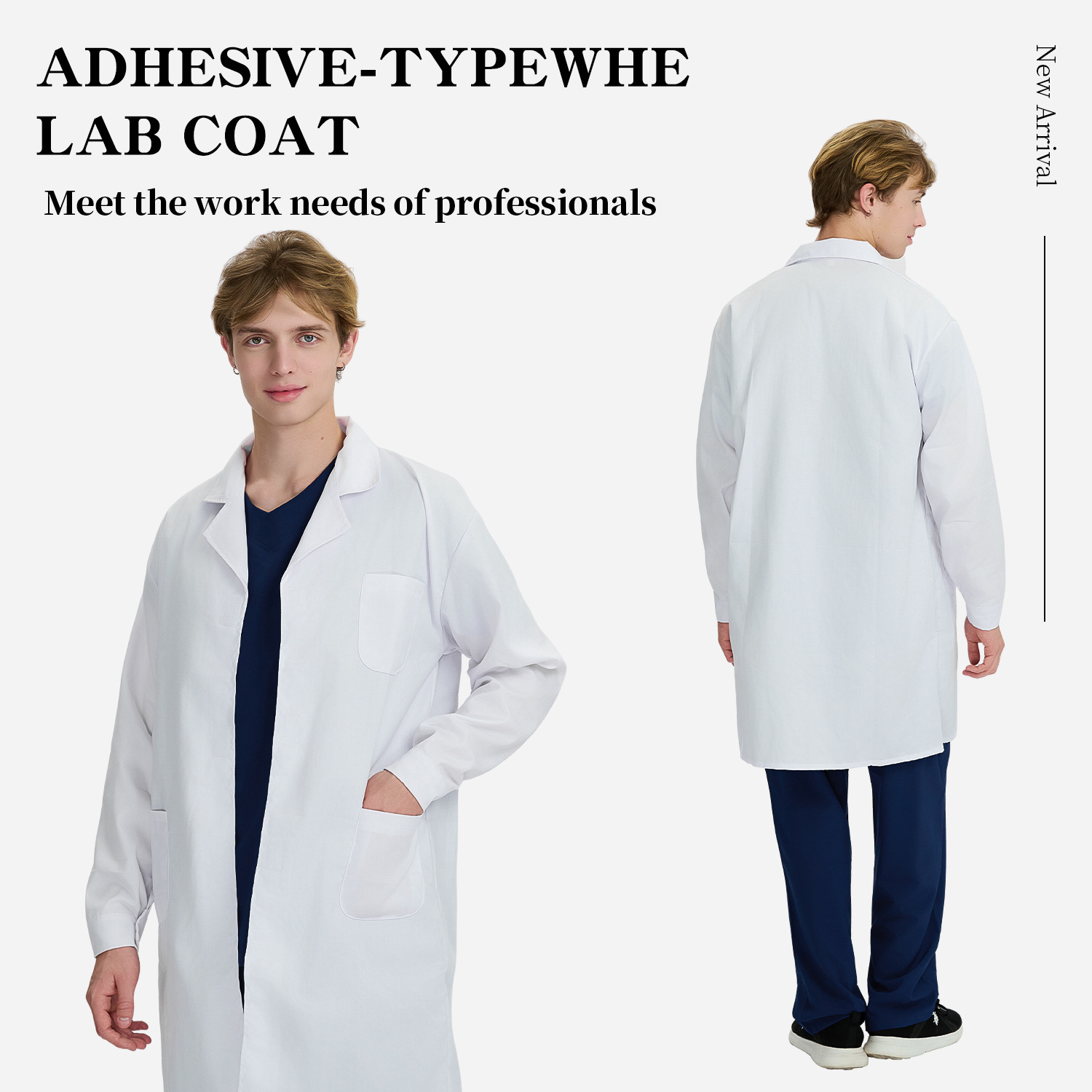 Batas de laboratorio transfronterizas, batas blancas, modelos de comercio exterior para hospitales, uniformes médicos, los más vendidos en Amazon, uniformes de trabajo de manga larga del sudeste asiático. image 21