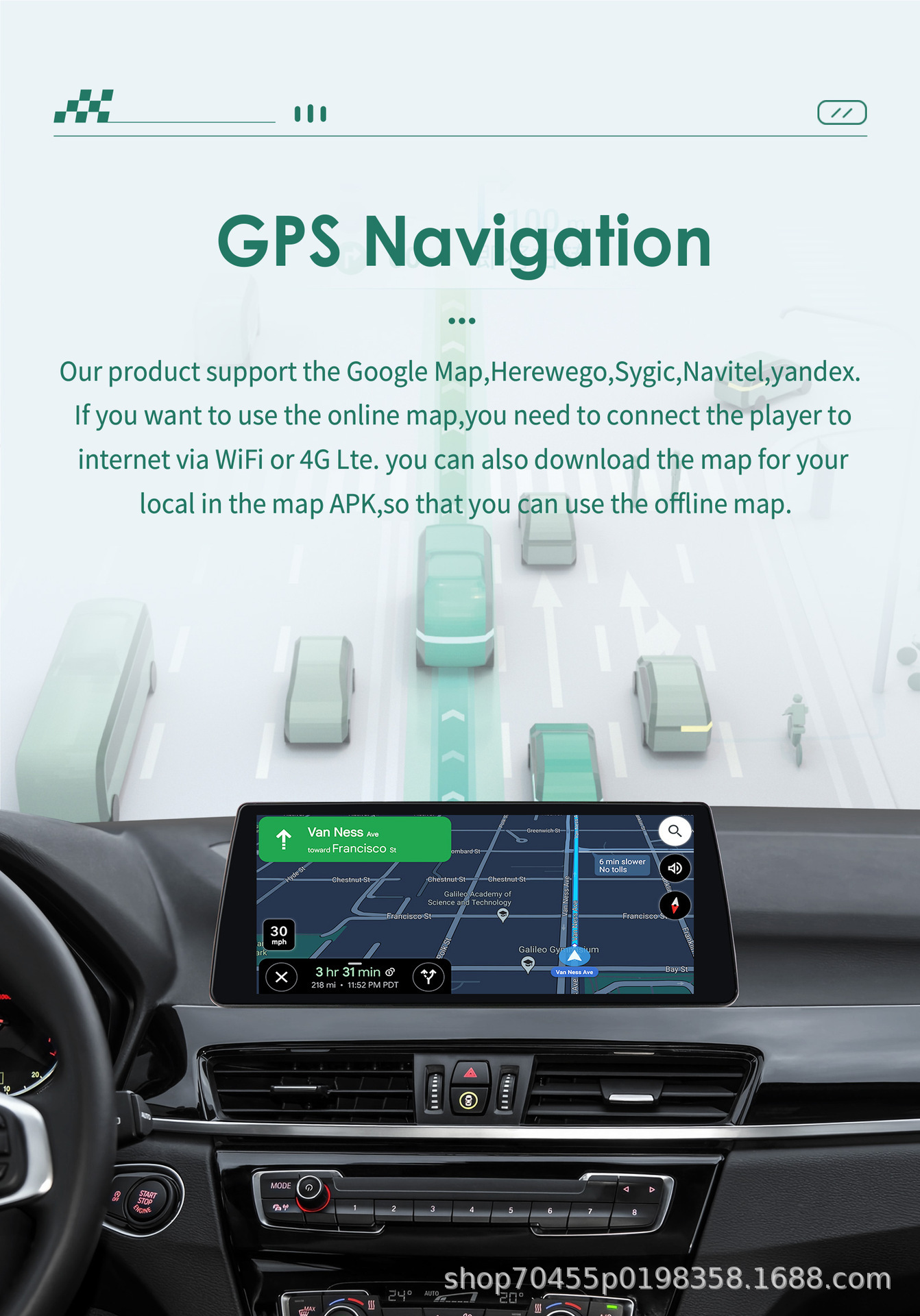Suitable for Bmw X1 16-17 F48 Nbt Car Central Control Large Screen Navigator Carplay