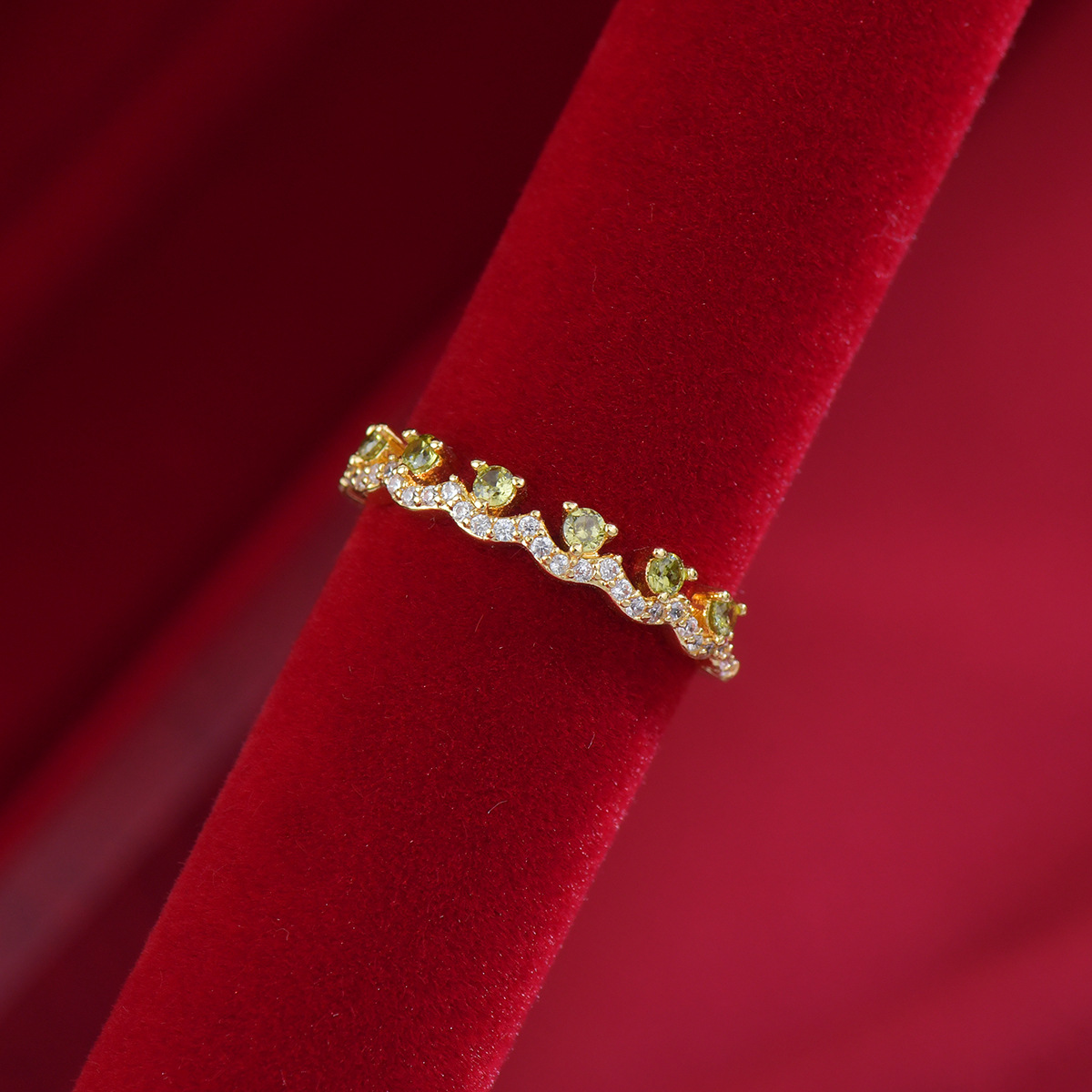 Stackable Band And Cubic Zirconia Ring Set For Women Minimalist_voghion.com