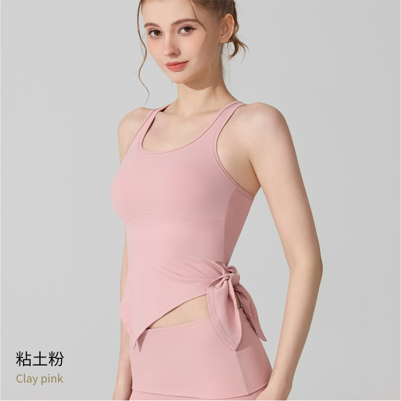Europa y Estados Unidos chaleco deportivo transfronterizo desnudo antibacteriano ropa interior de fitness running chaqueta una taza fija ropa de yoga sostén