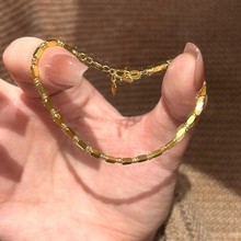 新款爱的箴言金色糖果珠手链秋冬精致高级小众简约百搭手饰推荐