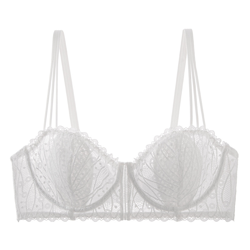 Ropa interior pecho grande pequeño Delgado anti-caída push-up sujetador encaje Orejas de conejo ropa interior chica sujetador francés al por mayor