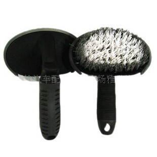 Car tire brush (ARC) wheel hub brush steel ring brush curved handle car wash brush T-type tire brush