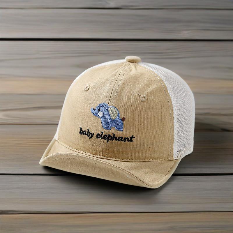 Gorra de bebé primavera y verano elefante bordado gorra de visera de bebé para hombres y mujeres gorras de béisbol para bebés gorra para el sol para bebés