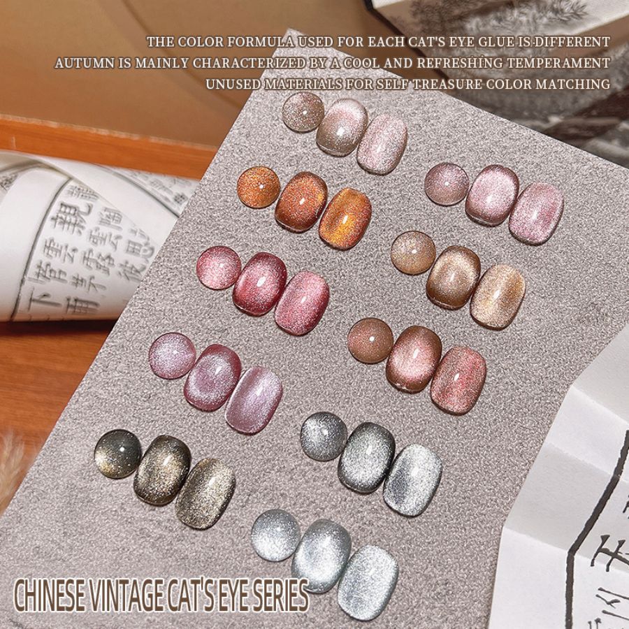 Flash chino retro ojo de gato esmalte de uñas pegamento nuevo otoño no gris ojo de gato pegamento para salón de uñas