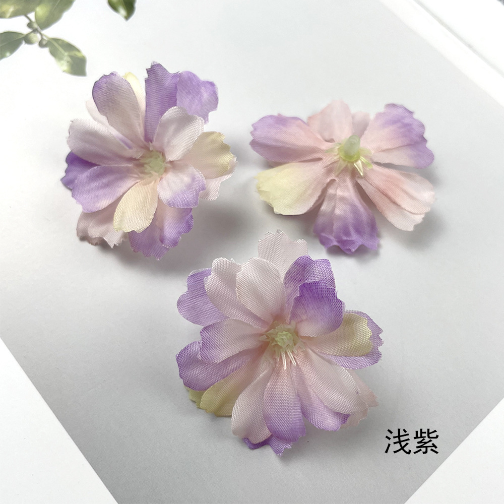 Simulación pequeña margarita flor di flor de ciruela falsa flor hecha a mano tocado accesorios de material de vestido paquete de paraguas decoración pequeña