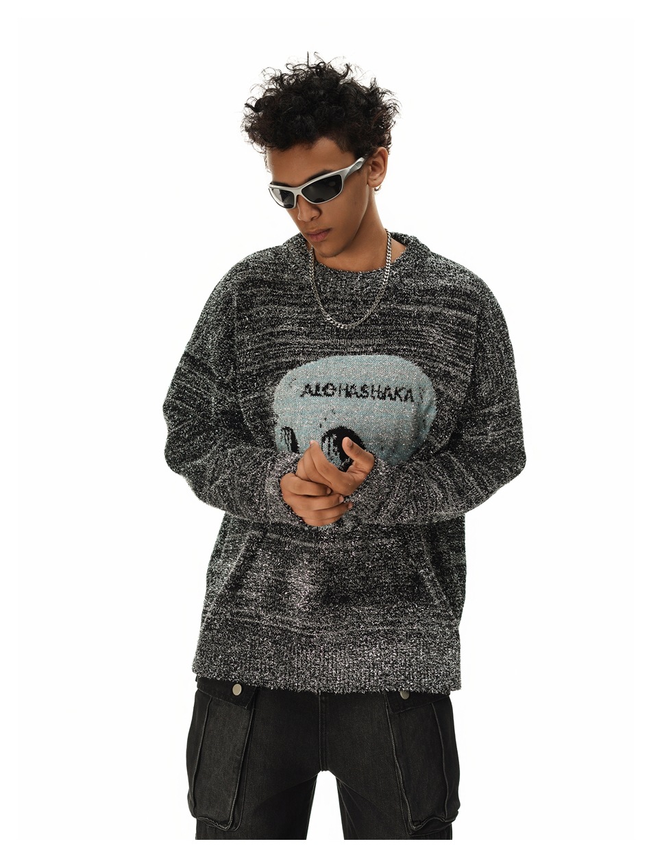 UNDREST Maglione scheletro cinese-chic da uomo e da donna con scollo rotondo, maglia autunno e inverno, top per studenti ZR5579_voghion.com