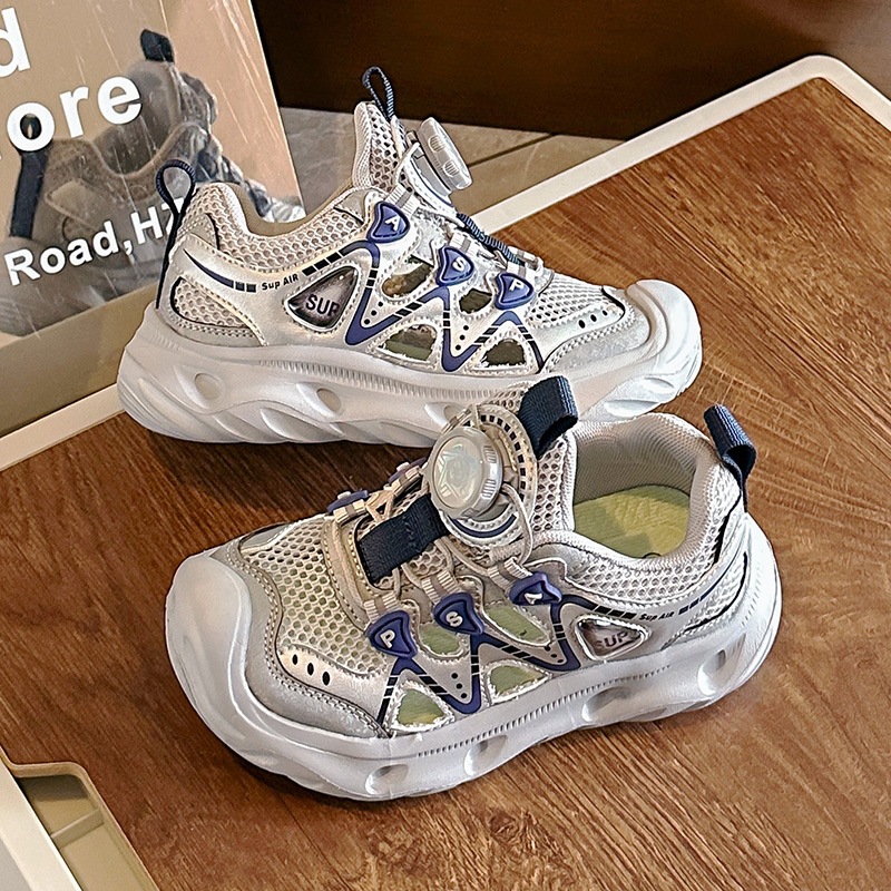 Girls' Boys' Sneakers Mesh Closed Toe Rotating Buckle Summer New Style Casual Frame Shoes Children's Trendy_voghion.com