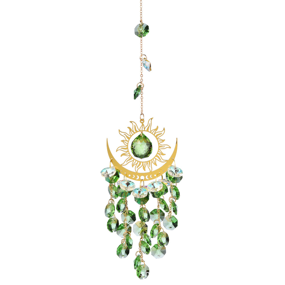Simple Style Style Simple Style Geometric Sun Moon Crystal Suncatcher Wind Chime Wall Art