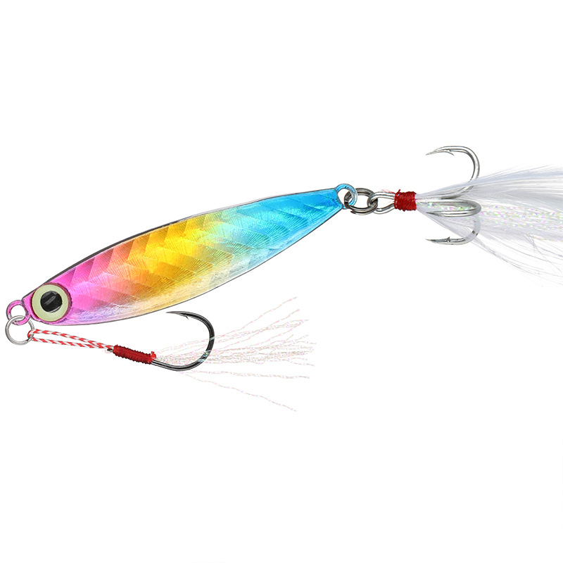 5 Colors Metal Jigging Fishing Lures Deep Diving Spoon Daits Dass Trout Fresh Water Fishing Lure