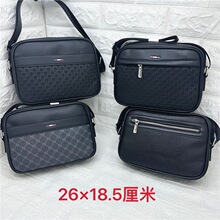 男包 跨境货源 广告礼品 PU斜挎包 单肩包 压花图案 户外手机包