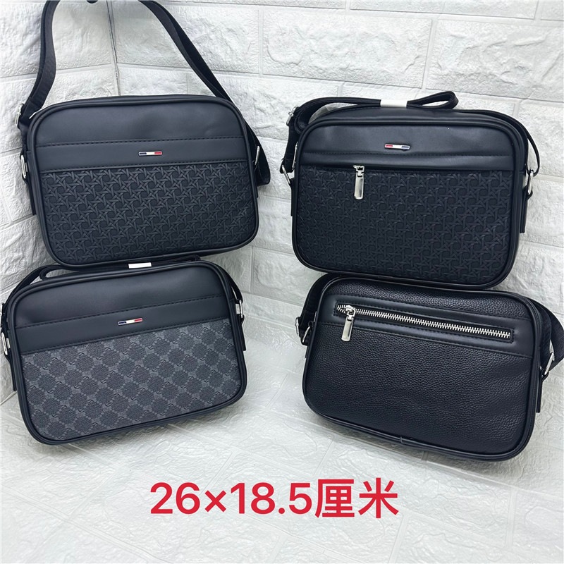 男包 跨境货源 广告礼品 PU斜挎包 单肩包 压花图案 户外手机包