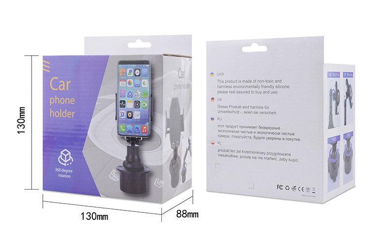 Cross-border Amazon car water cup holder mobile phone holder car folding bending rotating universal car navigation bracket