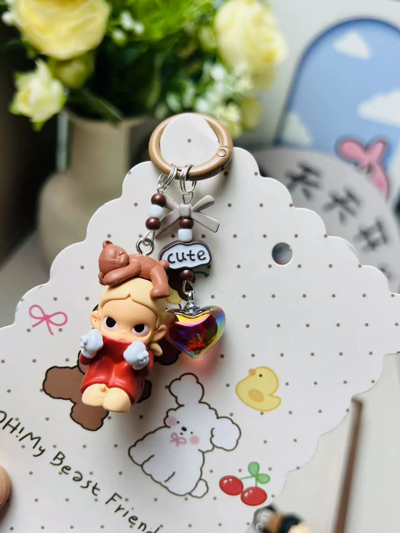 Брелок ПВХ в виде мультфона, милый DIY-талисман, разные стили