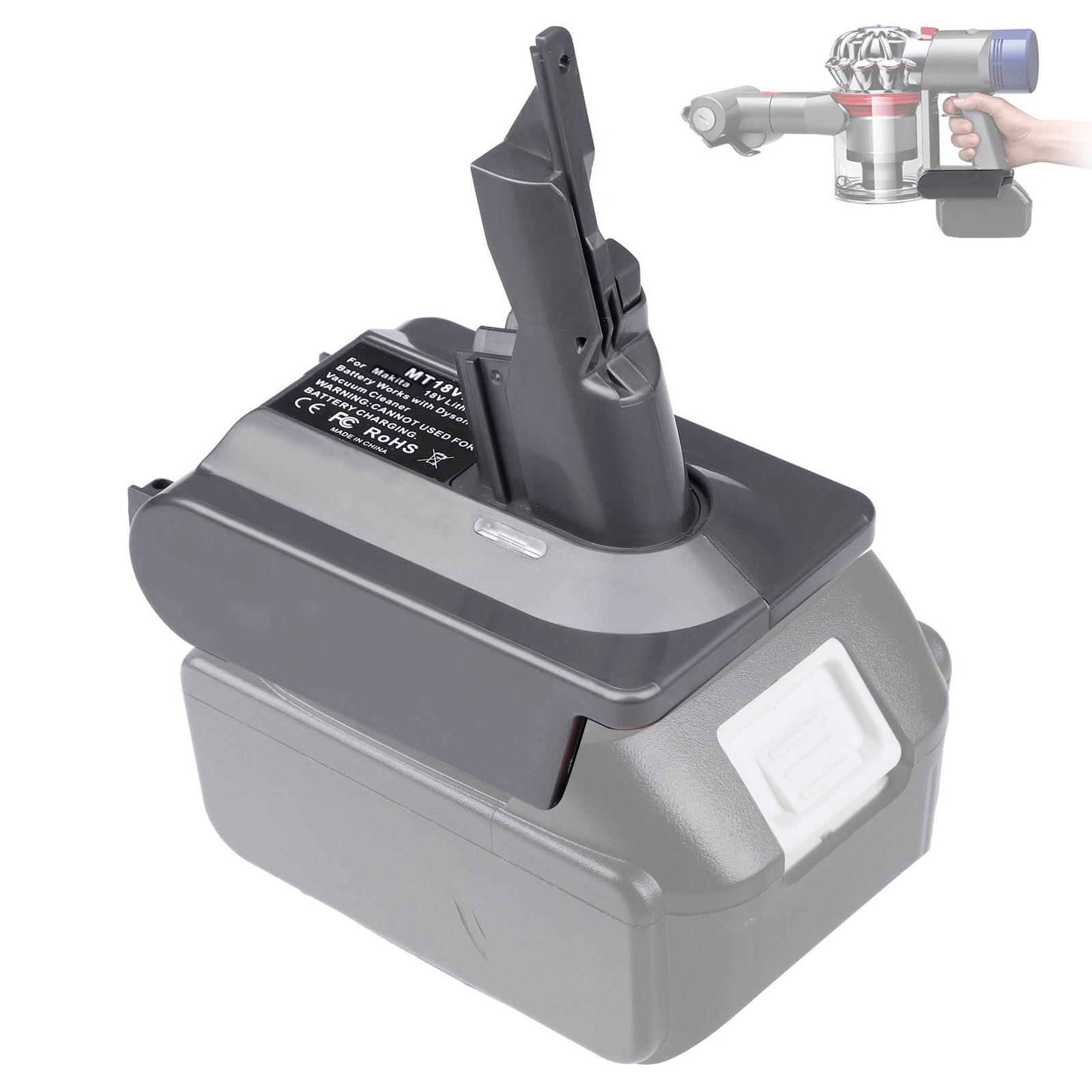 Adaptación para DYSON Dyson Vacuum Cleaner V7 V8 Adaptación para herramientas de Watch Makeda Dewey Batería de litio
