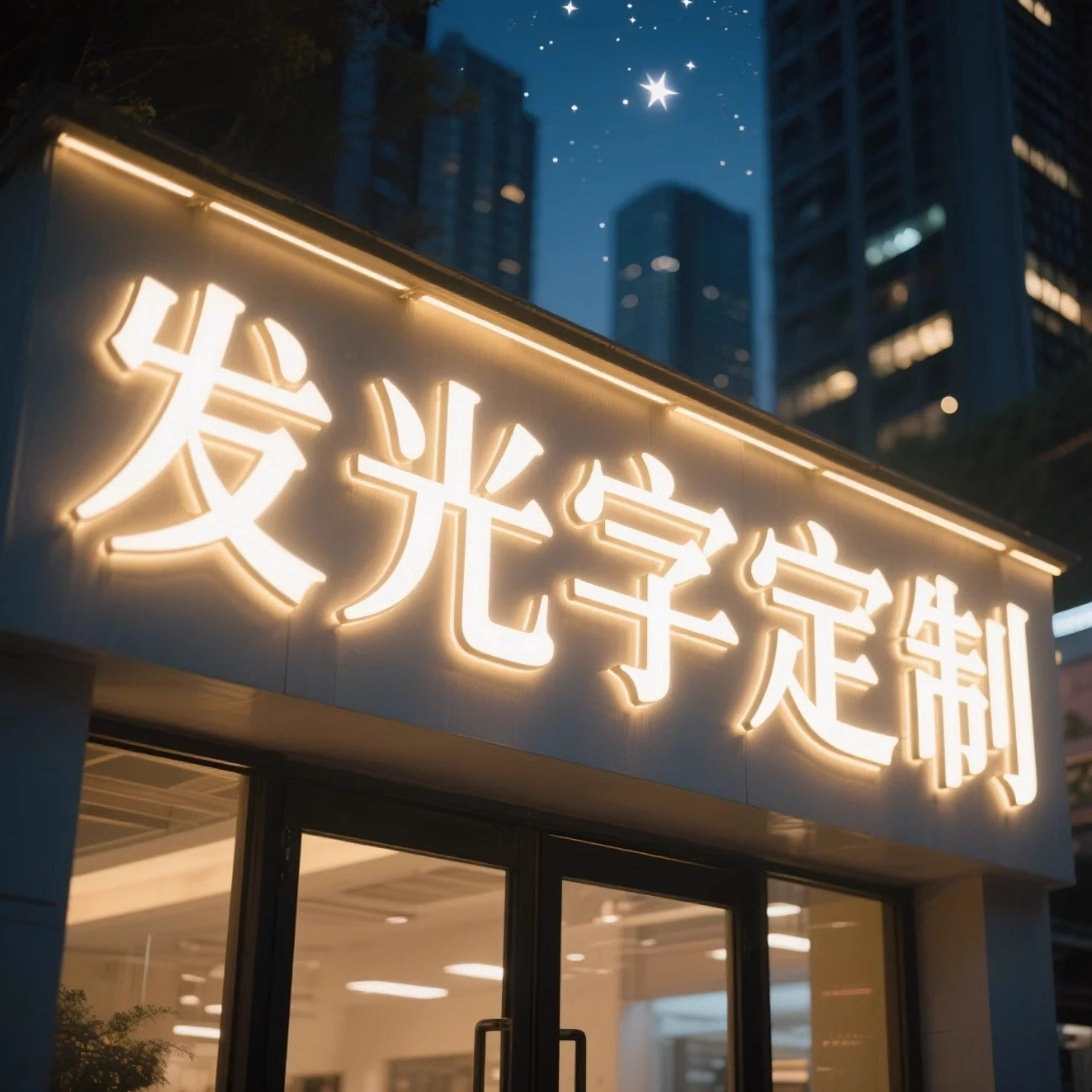 发光字招牌门头不锈钢亚克力广告牌迷你无边背光字定做制作背景墙