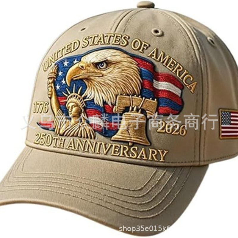 新款 250th Anniversary Cap  250周年刺绣纪念帽 户外绣花鸭舌帽|undefined