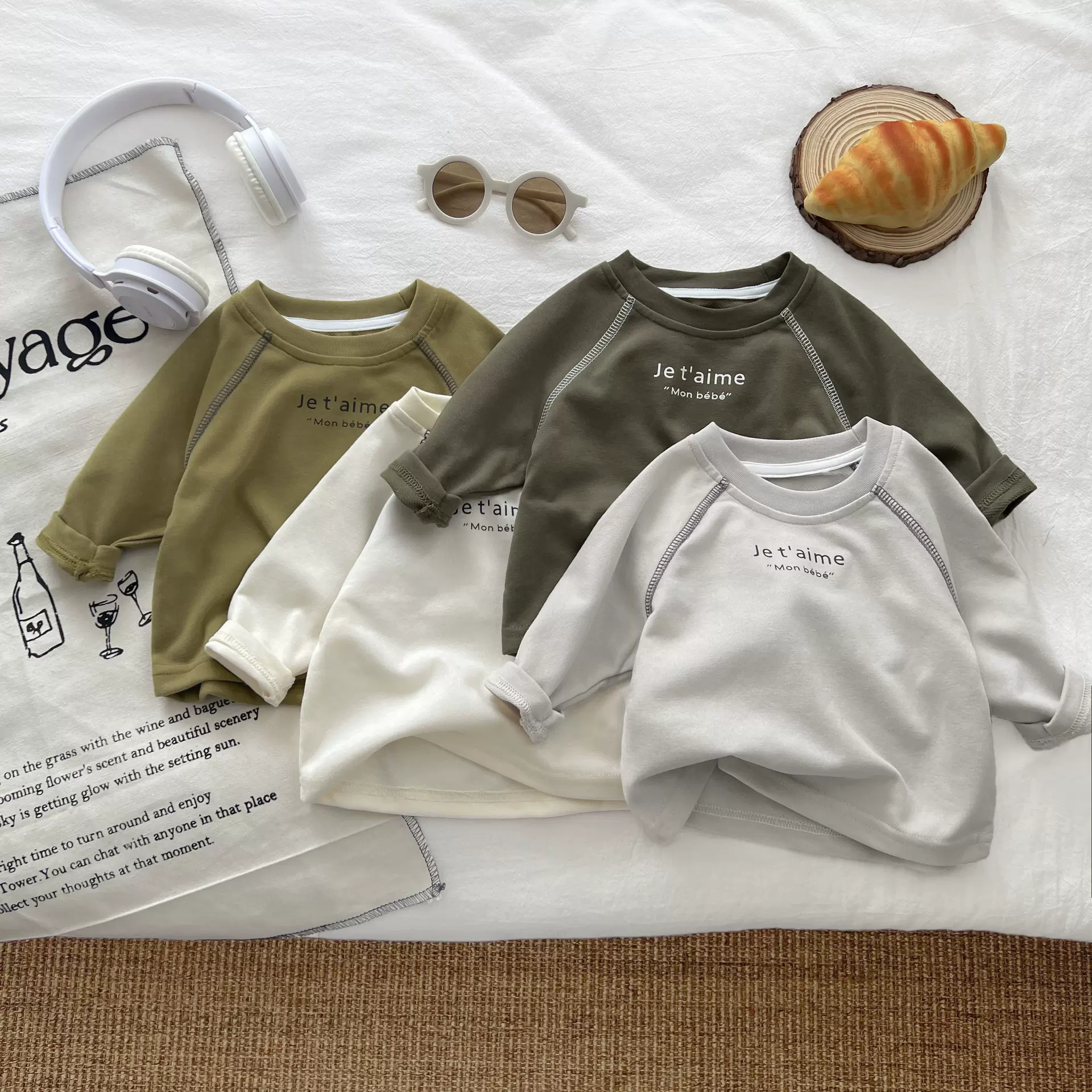 儿童春秋长袖T恤2024年新款男女宝宝秋装字母百搭上衣百搭打底衫