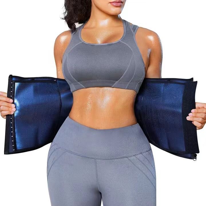 Women's waist trainer neoprene exercise corset, waist tightening with zipper buckle