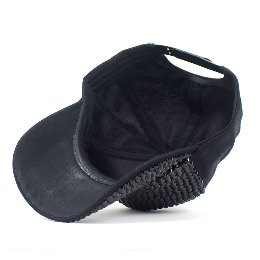 European and American fashion colored diamond hat ladies point diamond baseball cap outdoor sun hat AB Diamond shiny curved eaves cap