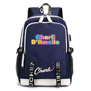 来图定制Charli D'amelioUSB中学生背包旅行背包电脑包独立站