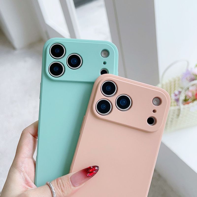 适用iPhone17promax全系列魔方直边液态硅胶手机壳全包精孔手机壳|undefined