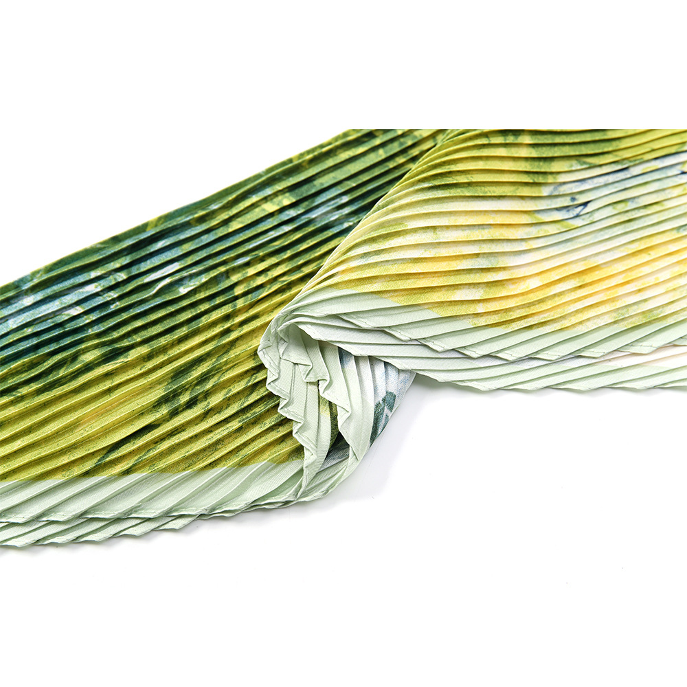 Trendy Cool Design Sense 70 Bufanda de seda arrugada Bufanda cuadrada pequeña Bufanda profesional de alta calidad sin colisión Bufanda plisada al por mayor