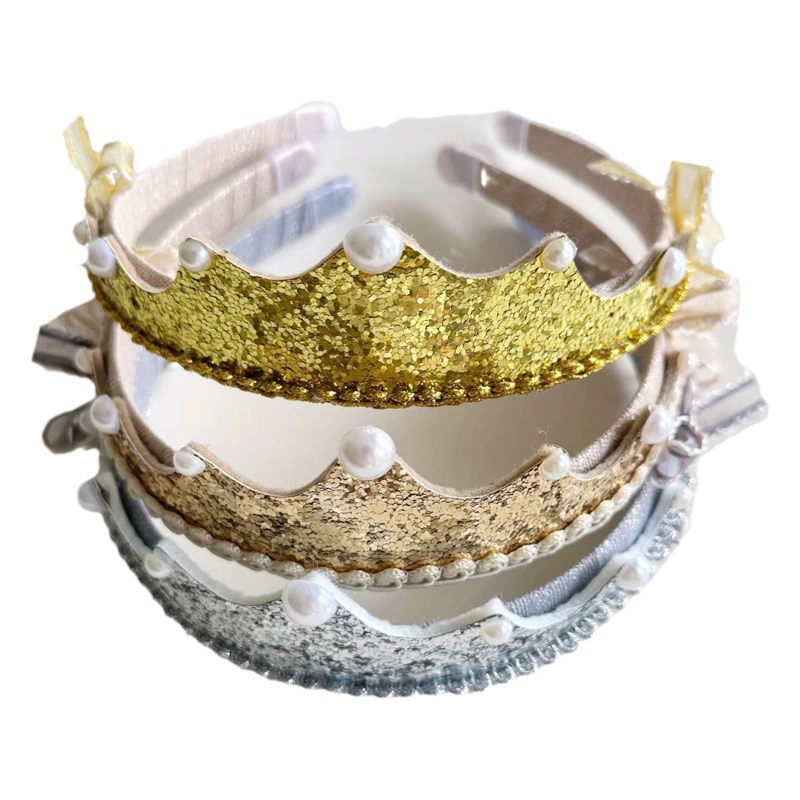 Новая принцесса ветер сверкающая корона Дети обруч для волос ребенок день рождения блестки оголовье пряжка