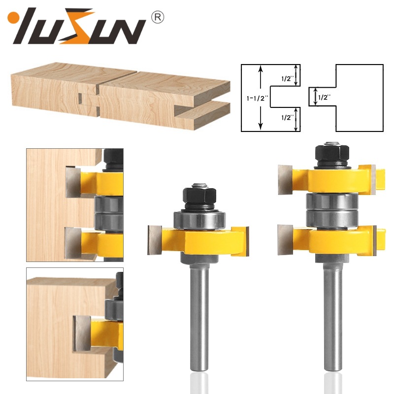 宇盛三刃T型榫合刀双轴承木工铣刀刀具拼板刀三齿t形拼接地板刀