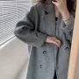 秋冬手缝双面加厚大衣