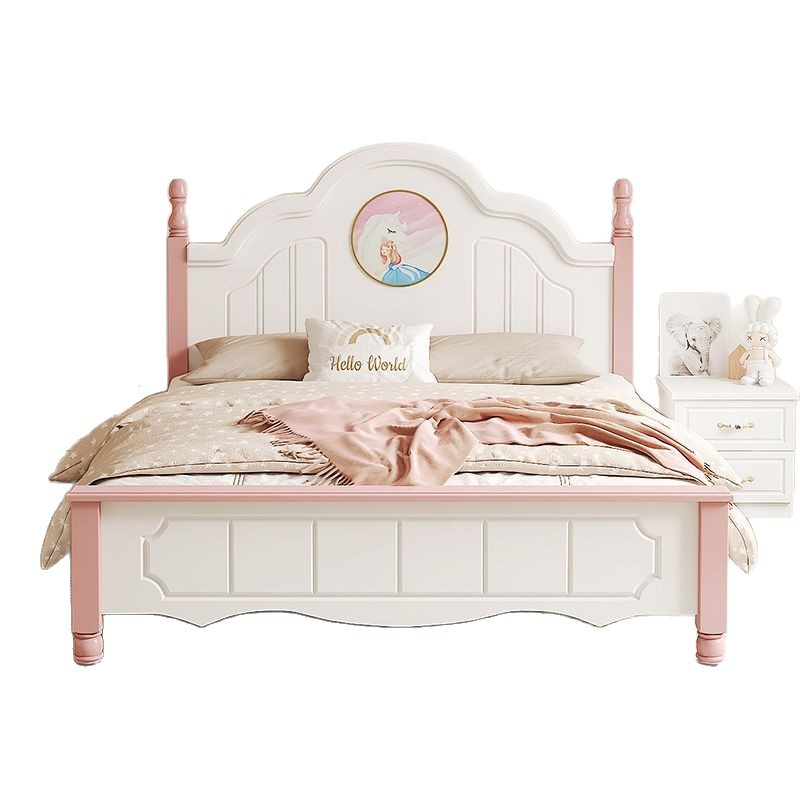 Cama de madera maciza para niños, niñas y niños, cama doble moderna y minimalista para estudiantes estadounidenses, cama principal económica, cama europea, princesa