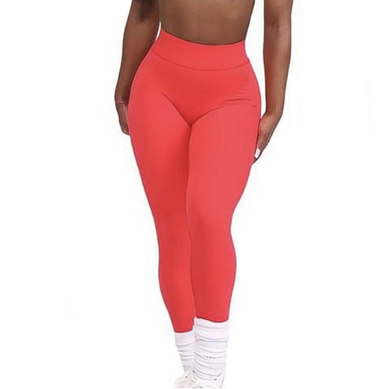 Sports Solid Color Chemical Fiber Blending Polyester Active Bottoms Leggings display picture 14