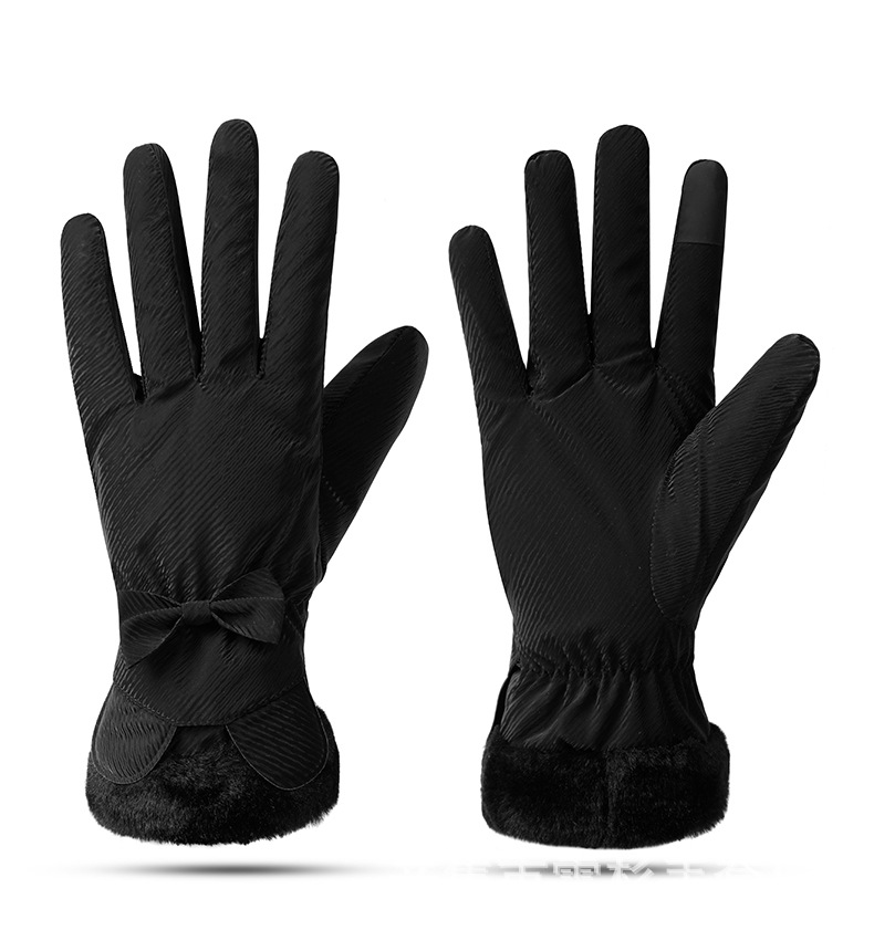 Neue warme Samthandschuhe in Macaron-Farbe für Herbst und Winter, wasserdicht und niedlich im Stil der Elektrofahrrad-Fahrradhandschuhe mit Touchscreen_voghion.com