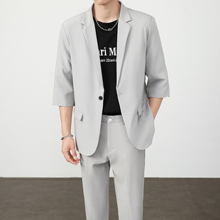Korean Style Trendy Men's Tops, Handsome Loose Hong Kong Style Suit Jackets, Men's Spring and Autumn Versatile Casual Suits