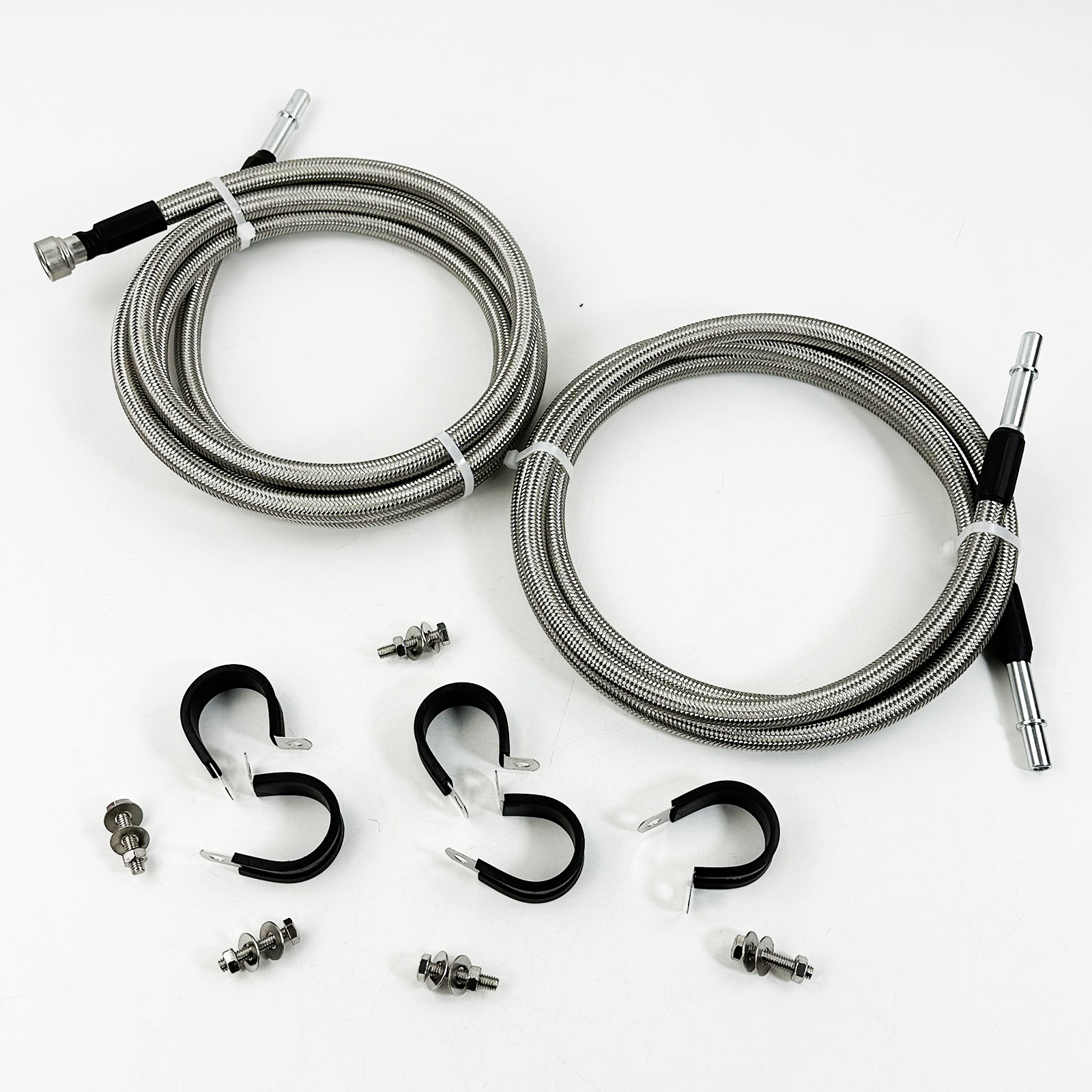 819-846 Repair Line Flexible Stainless Steel Braided Fuel Line Kit Compatible with 2004-2010 Chevrolet