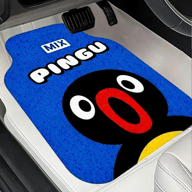 Cute cartoon simple versatile silk loop carpet, non-slip, anti-stain, dirt-resistant, durable, easy to maintain, can be cut to size, suitable for car interior mats