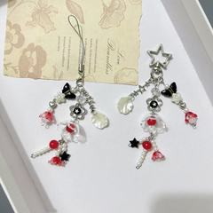 原创跨境ins风甜美风铃水母手机链百搭卡册挂链包包挂饰