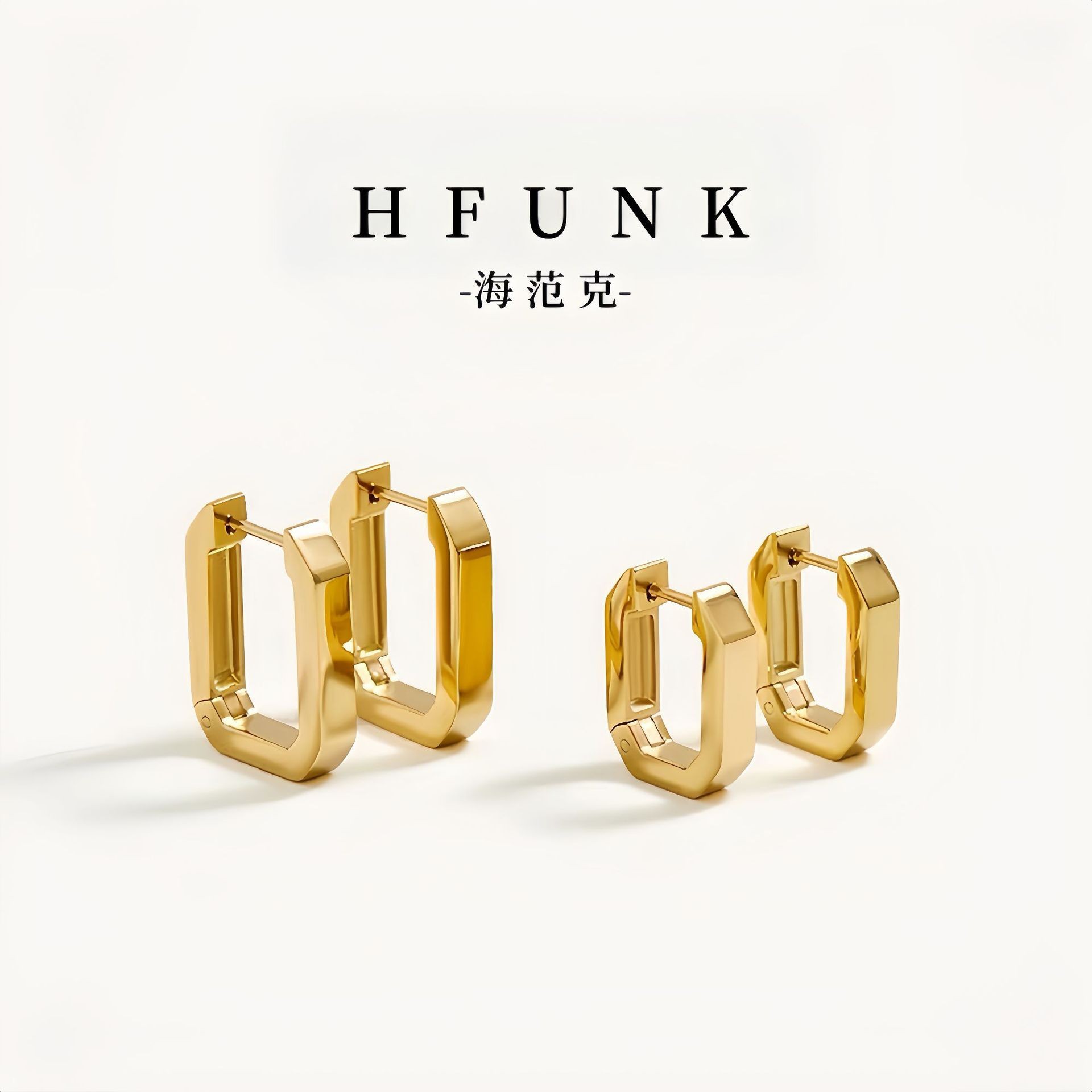 Минималистский не выцветает серьги женские ниши дизайн прямоугольный холодный ветер новый взрывной темперамент легкие роскошные серьги-застежки