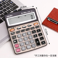 Delixi 33560 Voice Calculator Accounting Finance 12-Digit Large Screen Large Keys Office Voice Computer