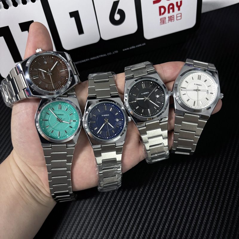 X-Geqck Watch Men's Fashion Simple Calendar Waterproof High-End Elegant Taste Luminous Trendy Men's Watch