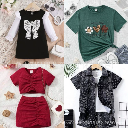 Костюм в виде мультфильма, модные штаны, детский комплект, перекрещенная торговля, детская одежда